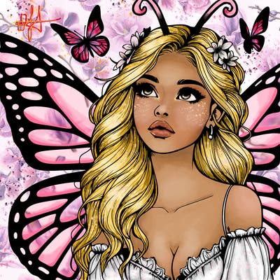 butterfly fairy realistic girl
