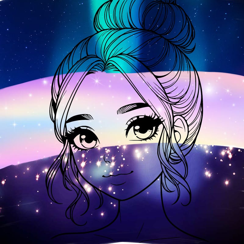 realistic pretty girl with hair in bun