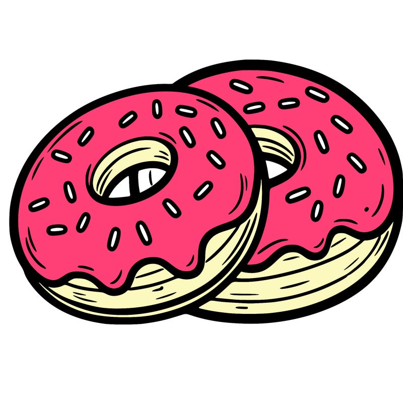 a piece of food doughnuts