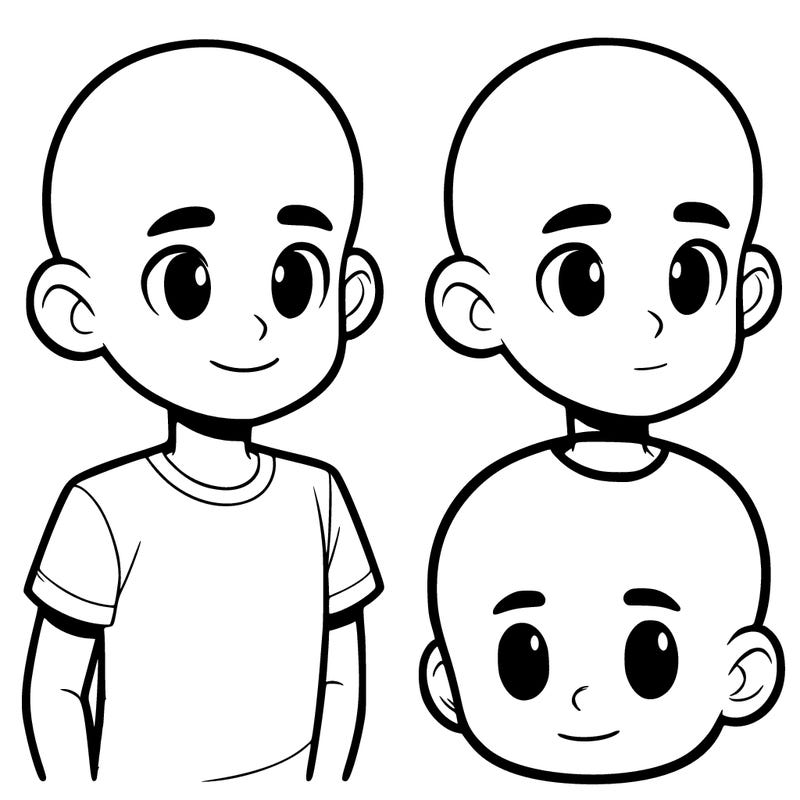 bald 8 year old boy
