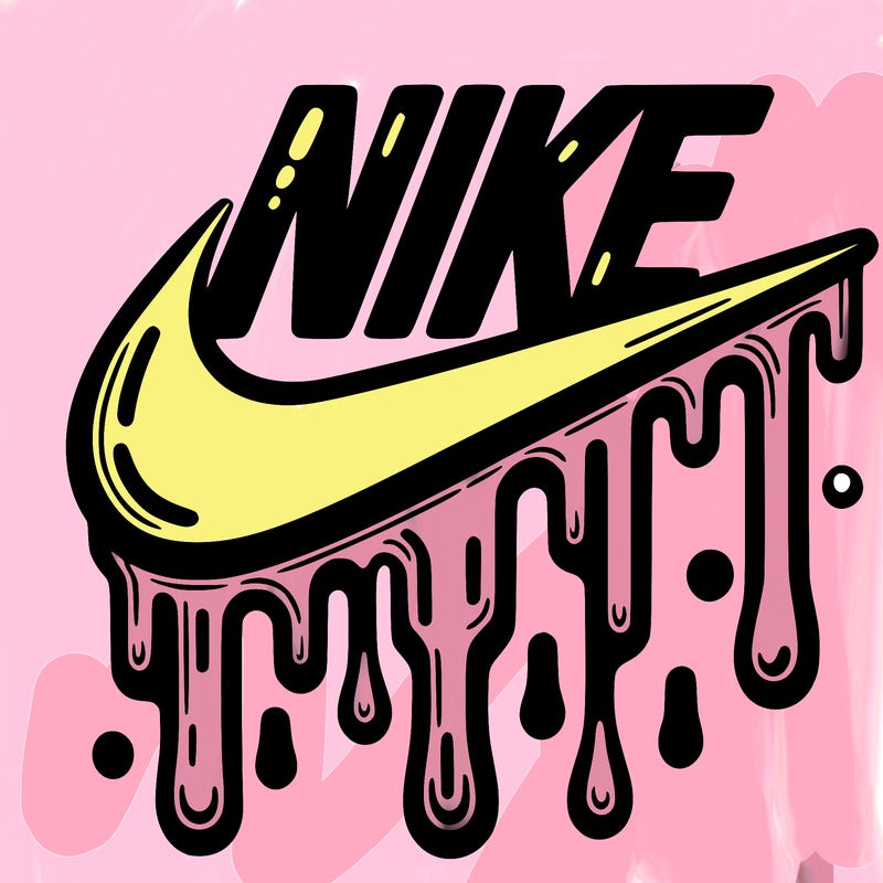 dripping nike logo