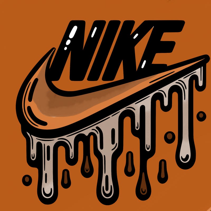 dripping nike logo