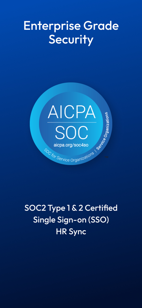 Linq app enterprise grade security featuring SOC2 certification and SSO for data protection