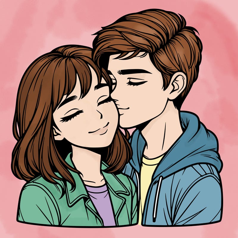realistic girl and boy  love