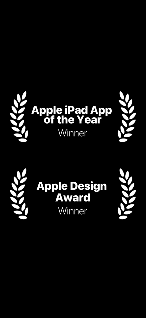 Flow: Note Taking, Drawing Pad - Flow app recognition as Apple iPad App of the Year and Apple Design Award winner