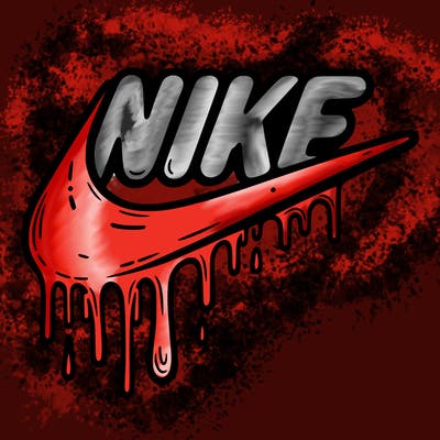 nike sign dripping