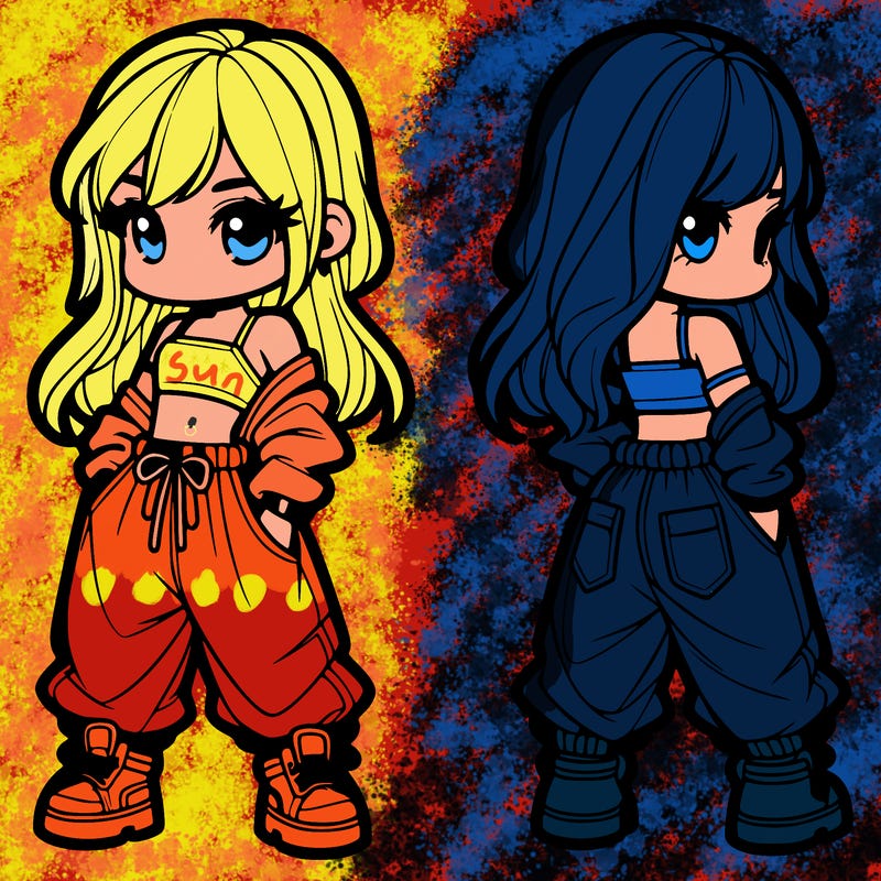 girl in crop top and baggy pants