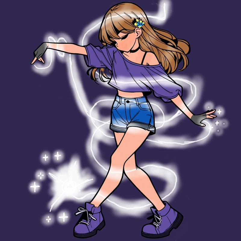 realistic girl danceing
