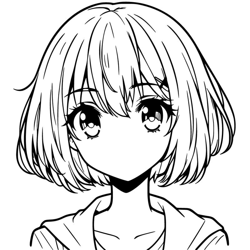 anime girl short hair