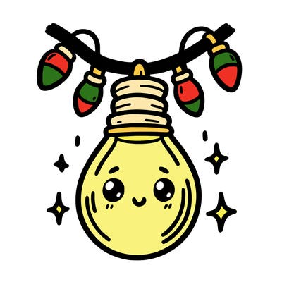 small bulb of a garland