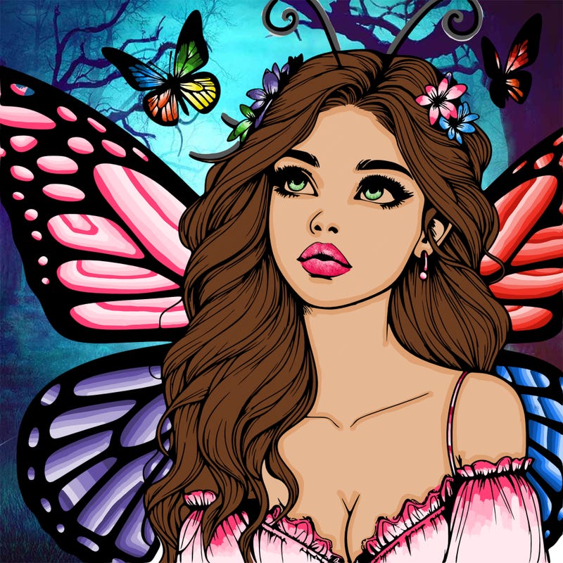 butterfly fairy realistic girl