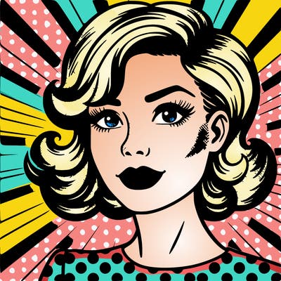 retro pop art girl
