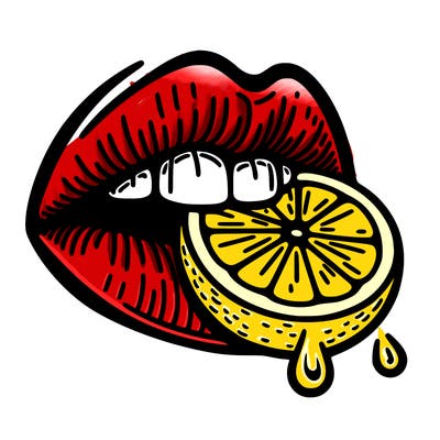 lips with lemon