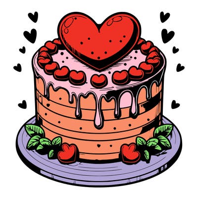 realistic heart cake