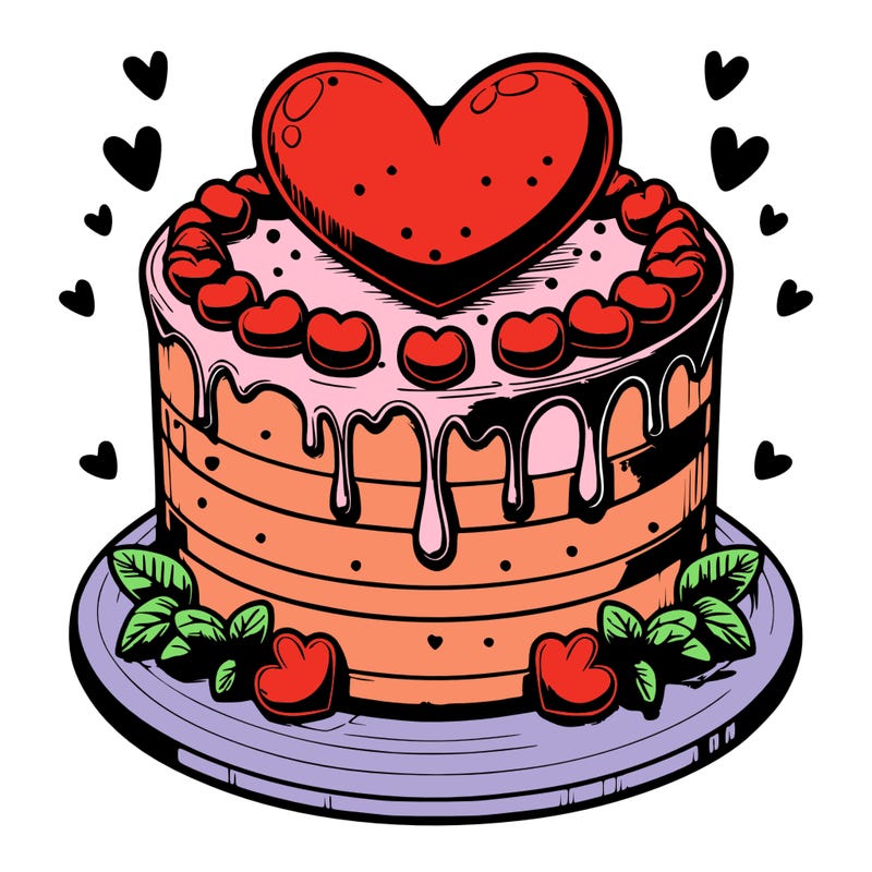 realistic heart cake