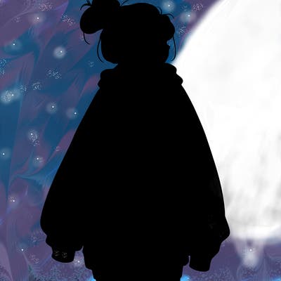 realistic girl with a oversized sweatshirt on and a bun