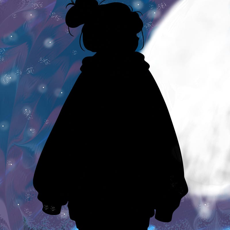 realistic girl with a oversized sweatshirt on and a bun