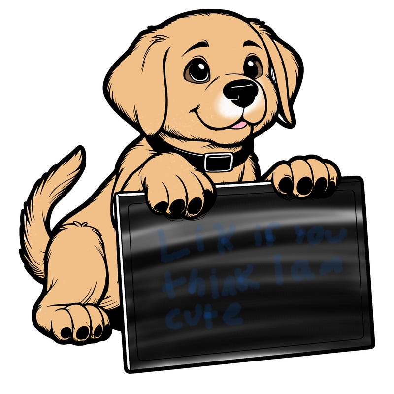 realistic dog putting its paws on a blank sign from behind