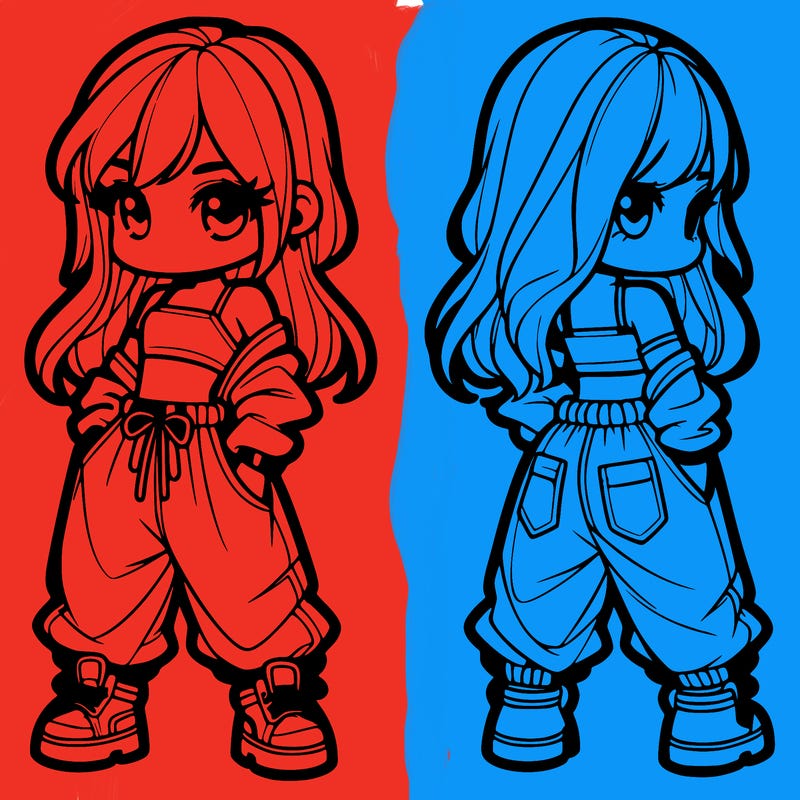 girl in crop top and baggy pants