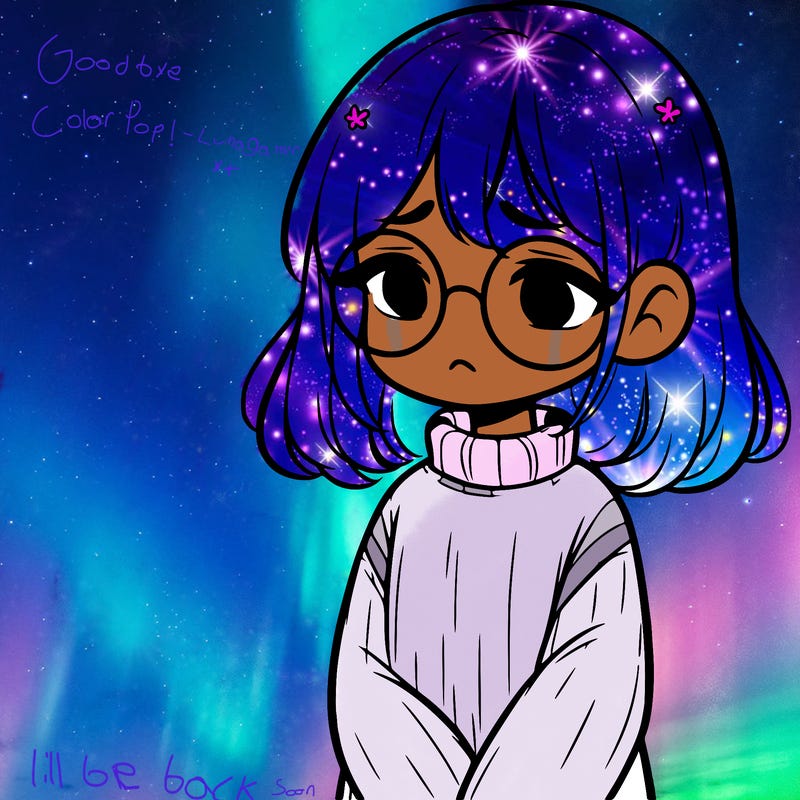 sad girl with glasses in a sweater