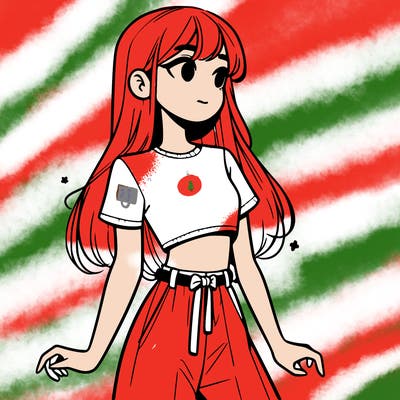 girl in a cute crop top