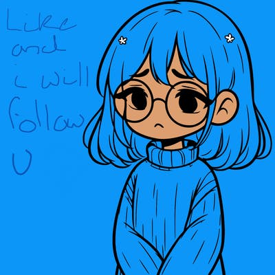 sad girl with glasses in a sweater