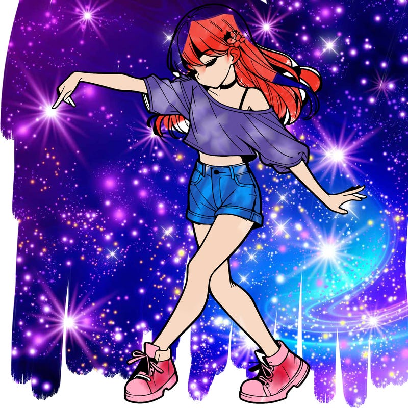 realistic girl danceing