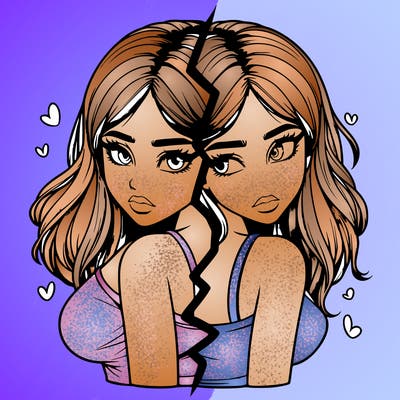 realistic girl split