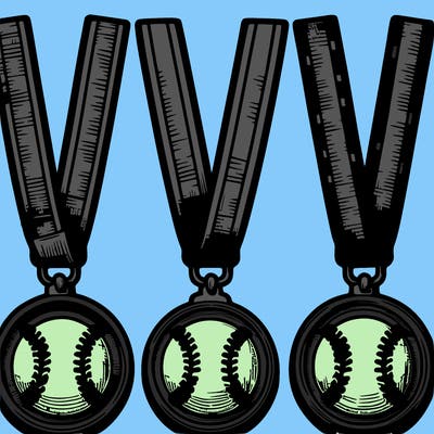 realistic softball medals