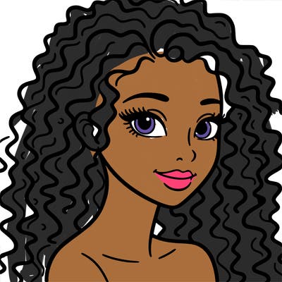 woman with curly hair