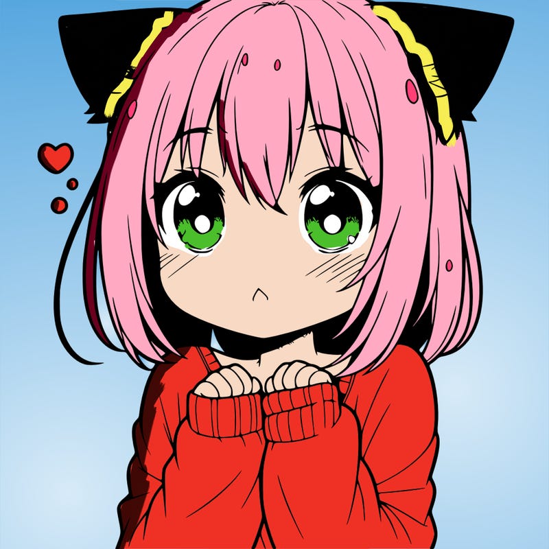 shy anime catgirl