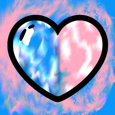 a blank heart