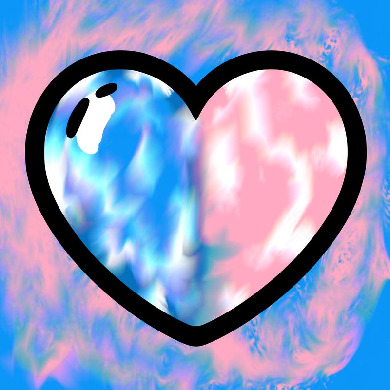 a blank heart
