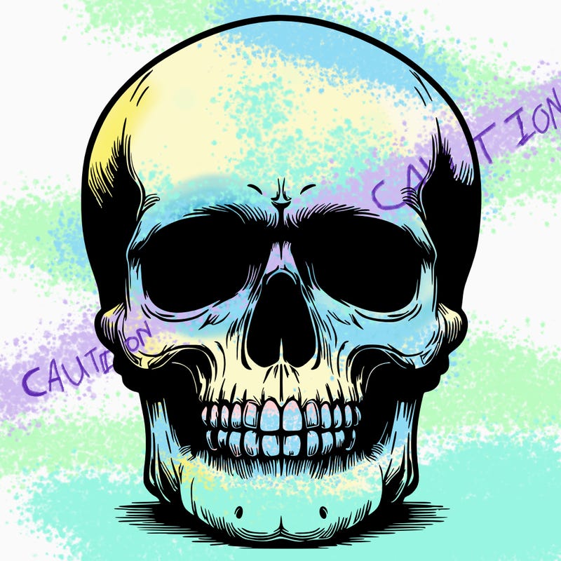 creepy realistic skull