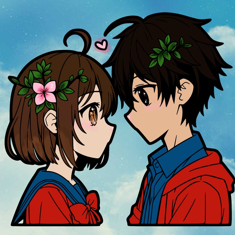 anime girl and boy love