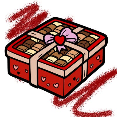 a box of chocolate for valentines day