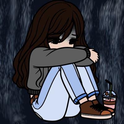 a girl  after a breakup