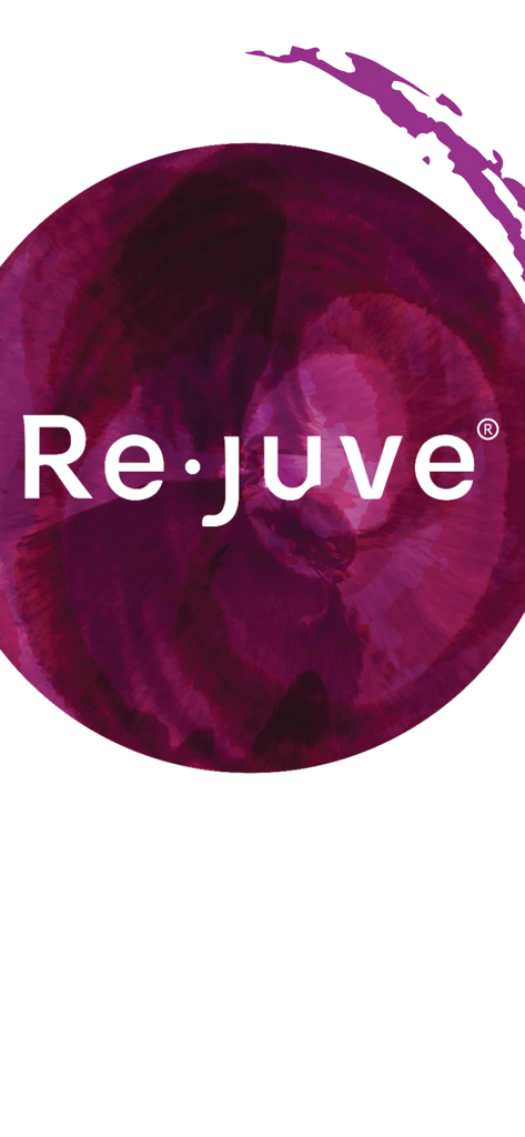 Re.juve True Cold-Pressed - Rejuve True Cold-Pressed app logo inside a purple textured circle on a white background