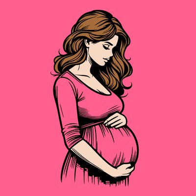 realistic, pregnant lady