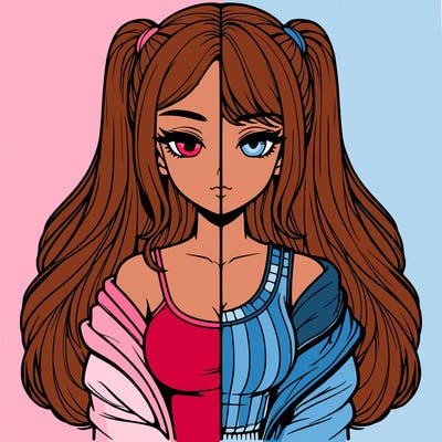 realistic girl split