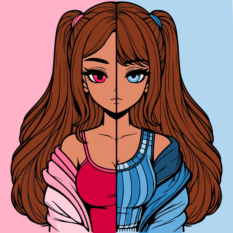 realistic girl split