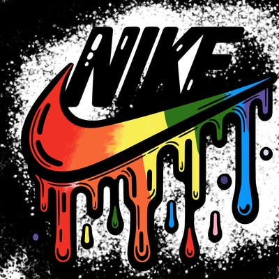 dripping nike logo