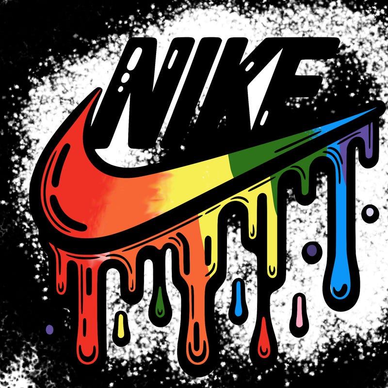dripping nike logo