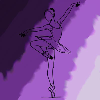 realistic person doing ballet