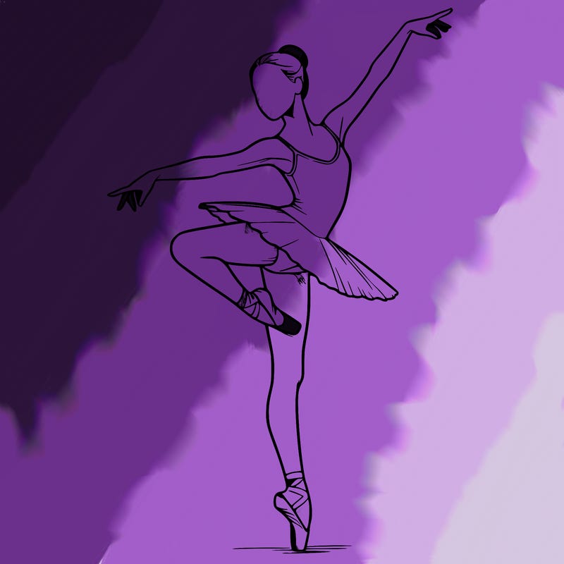 realistic person doing ballet
