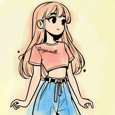 girl in a cute crop top