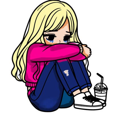 a girl  after a breakup