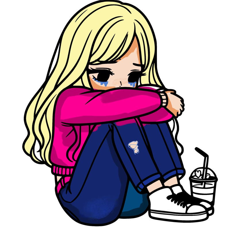 a girl  after a breakup