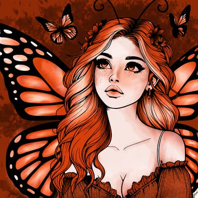 butterfly fairy realistic girl