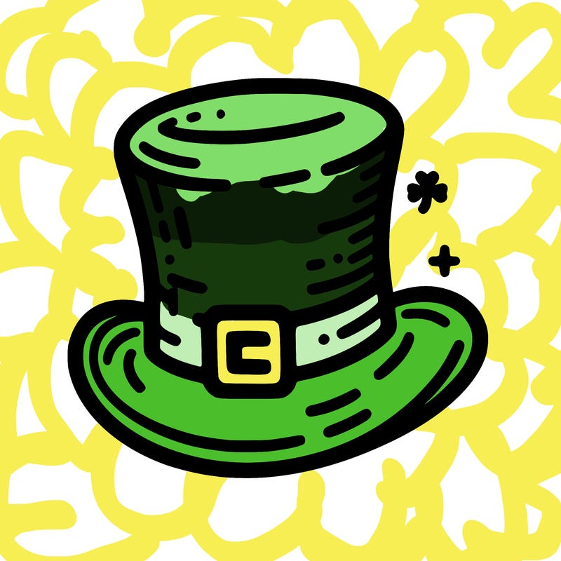 st patrick hat with thin lines